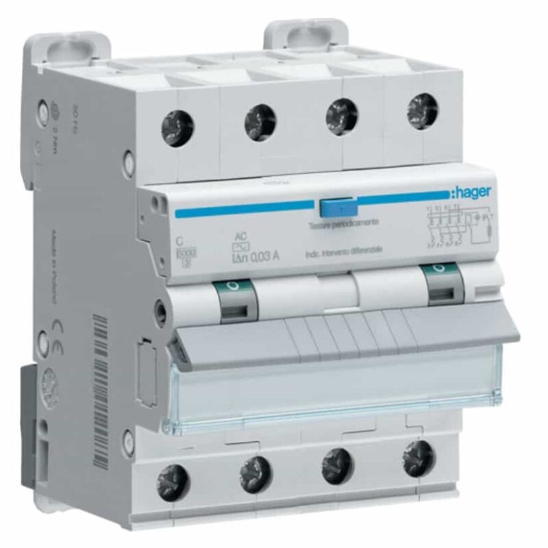 Siguranta automata trifazica cu protectie diferentiala 40A, 30mA, curba C, RCBO - SKU:  ADP490H