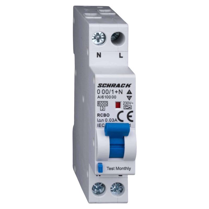 Disjunctor monofazat cu protectie diferentiala, 20A, 30mA, curba B, tip A - SKU:  AI618520