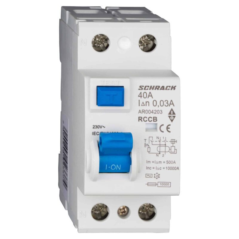 Disjunctor diferential monofazat 40A, 30mA, AC, 10kA - SKU:  AR004203