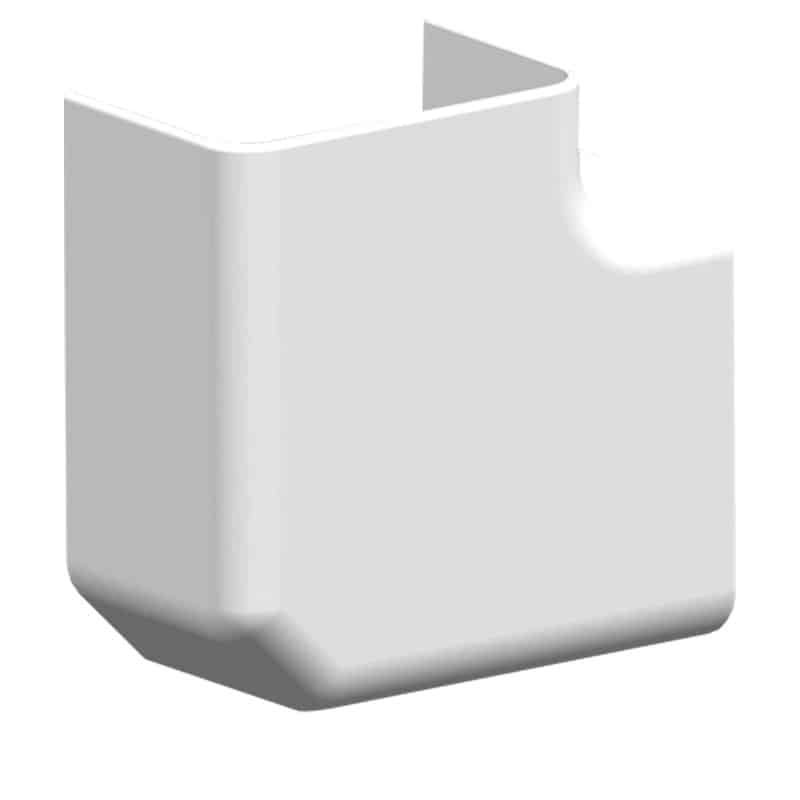 Unghi plan pentru canal cablu PVC, 52x20mm, alb - SKU:  ATA205059010