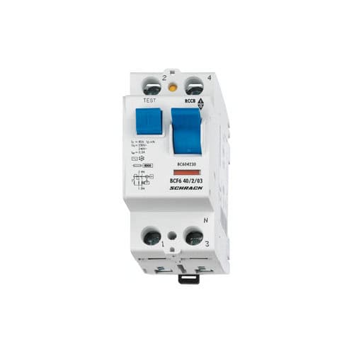 Disjunctor diferential monofazat 63A, 300mA, tip AC, 6kA - SKU:  BC606230
