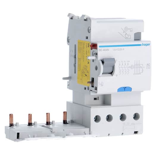 Bloc diferential 4P 63A 30mA AC 10kA - SKU:  BD464N