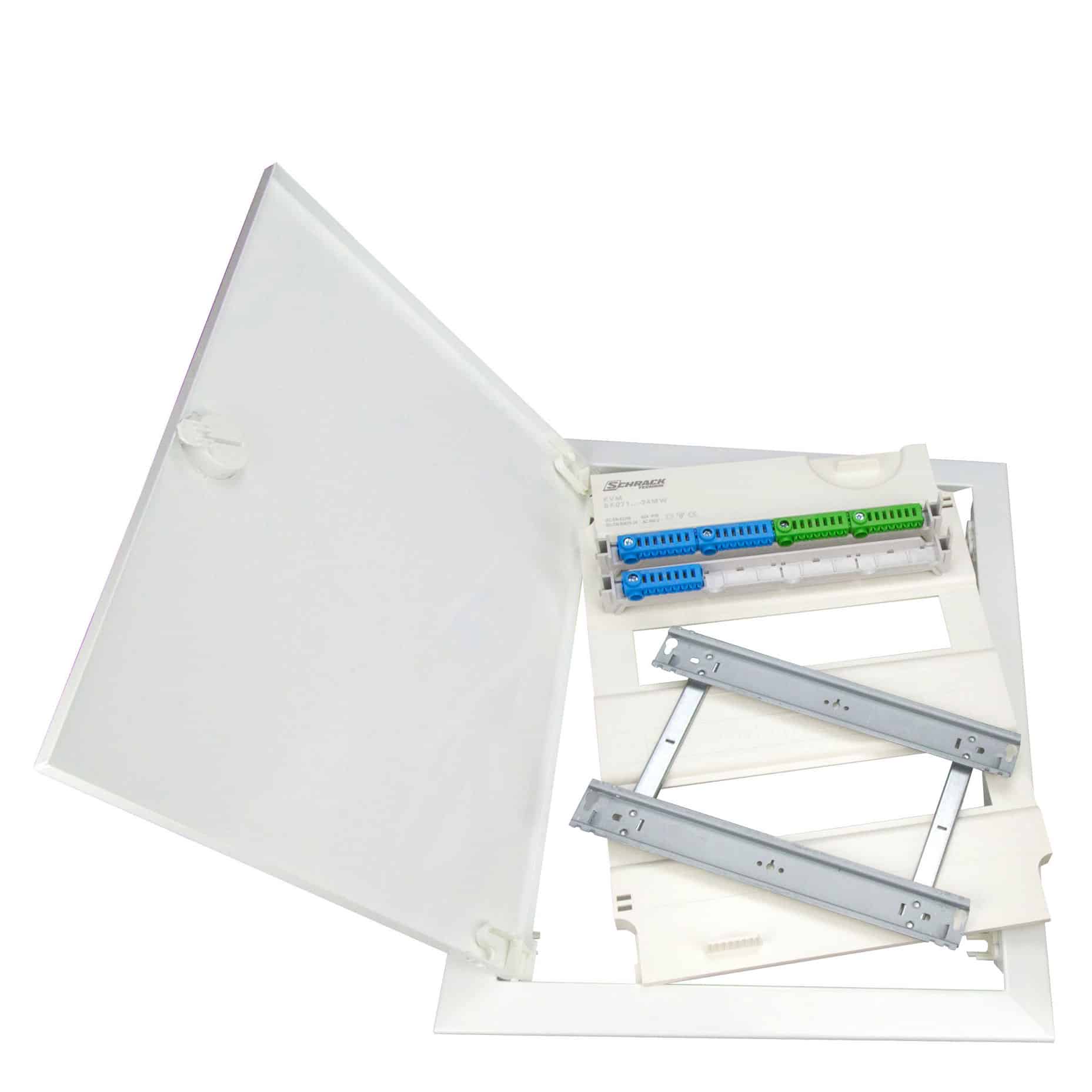 Rama plata cu usa si insert pentru tablou electric metalic incastrat in caramida, 24 module, 2x12 - SKU: BK071102