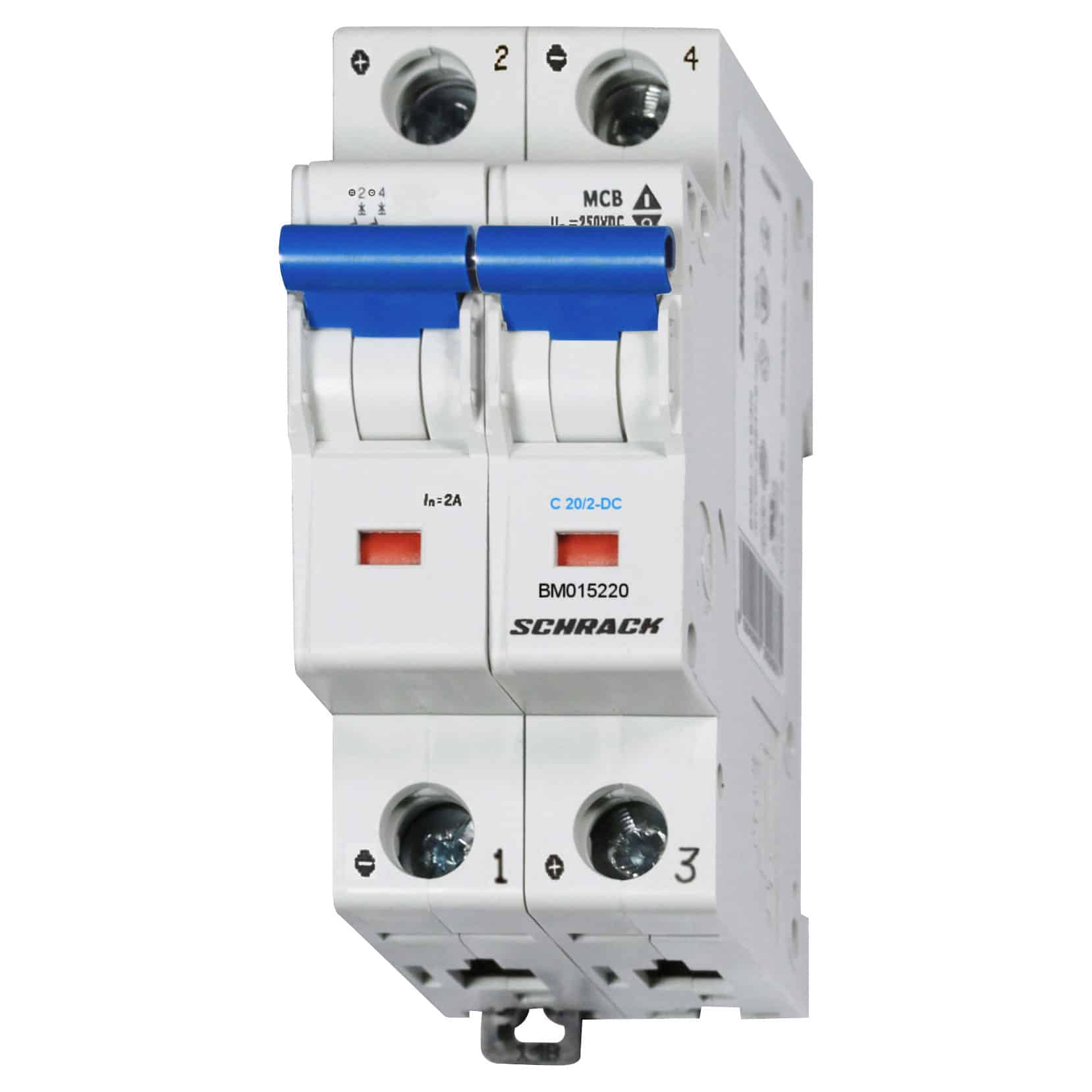 Disjunctor bipolar 20A curba C 6kA UH - SKU: BM015220