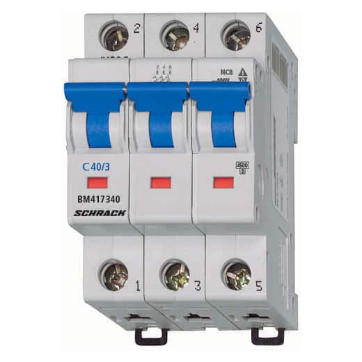 Siguranta automata tripolara 40A, 3P, curba C, 4.5kA - SKU:  BM417340