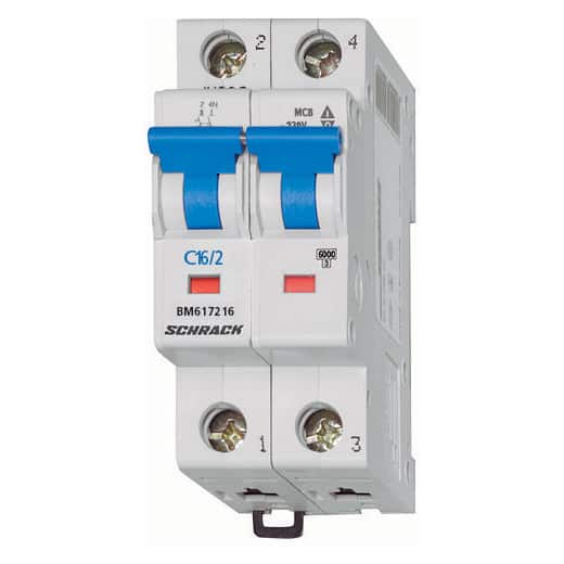 Disjunctor bipolar 16A curba C 6kA - SKU:  BM617216