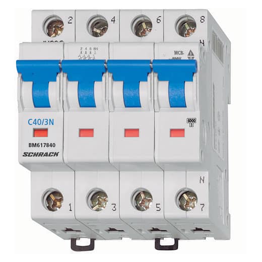 Disjunctor tetrapolar 40A curba C 6kA - SKU:  BM617840