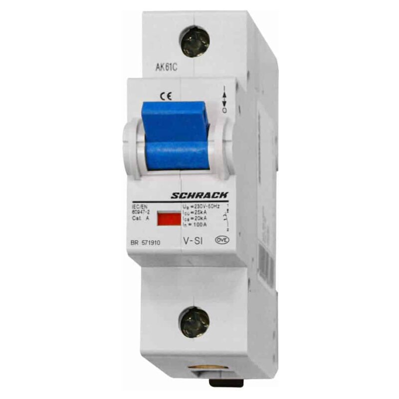 Disjunctor monopolara 100A, curba C, 25kA - SKU:  BR571910