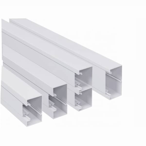 Canal cablu PVC fara capac 70x130mm alb pentru instalatii electrice - SKU:  BR701301