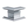 Unghi exterior pentru canal cablu AL purtator de aparataj, 80mm, argintiu - SKU:  BRA651003ELN