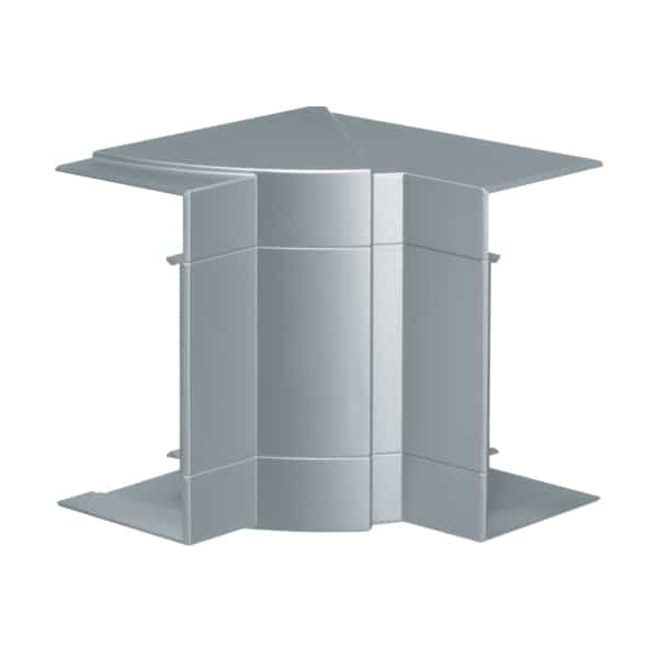 Unghi interior pentru canal cablu AL purtator de aparataj 143x143mm argintiu  - SKU:  BRA651304HLAN