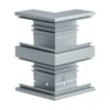 Unghi exterior pentru canal cablu AL purtator de aparataj, 80mm, argintiu - SKU:  BRA652103DELN