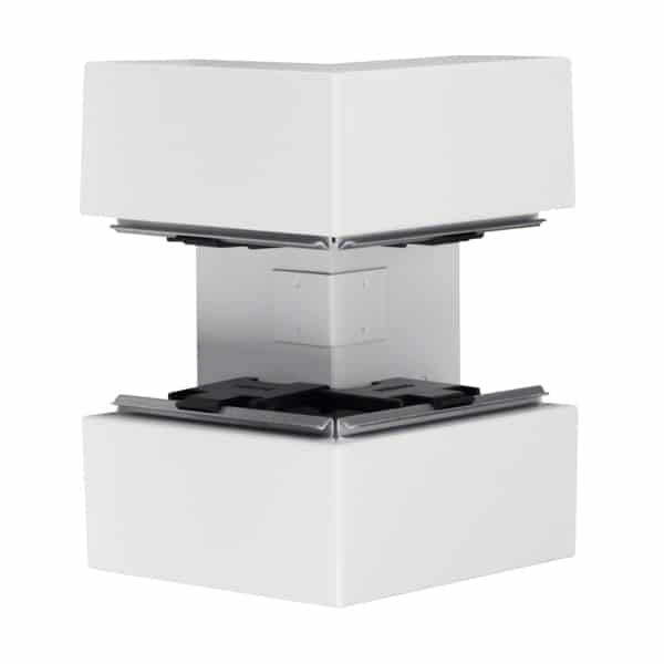 Unghi exterior pentru canal cablu OL purtator de aparataj 80x80mm gri - SKU:  BRS6521039001