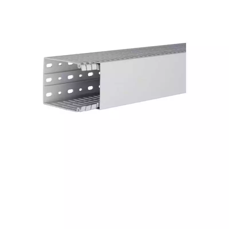 Cablu canal PC/ABS fara Halogen HA7 100x80mm Gri Deschis - SKU:  HA7100080