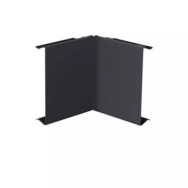 Capac colt interior BRS 80mm din tabla de otel negru grafit - SKU:  BRS0802I9011