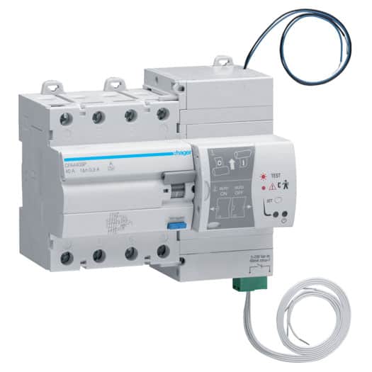 Siguranta automata cu protectie diferentiala trifazata RCBO reclasare automata 40A 300mA curba C tip A - SKU:  CFA440SP