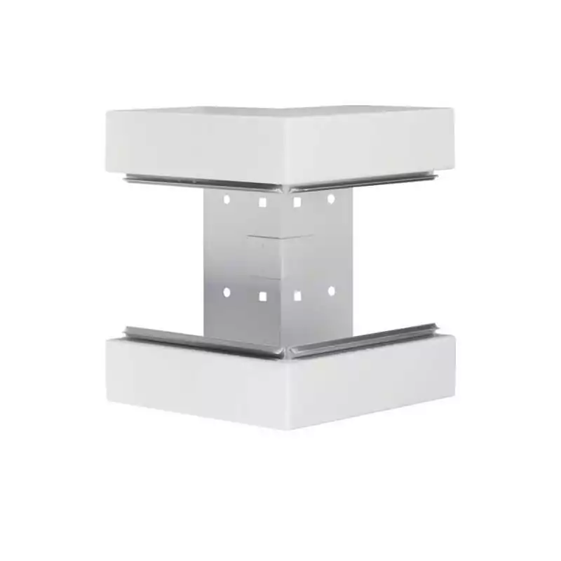 Colt exterior din profil de baza BRS 100x210mm cu capac 120mm din tabla de otel alb - SKU:  BRS1002103B9010