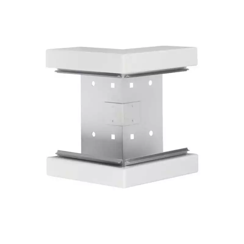 Colt exterior din profil de baza BRS 68x170mm cu capac 120mm din tabla de otel alb - SKU:  BRS651703B9010