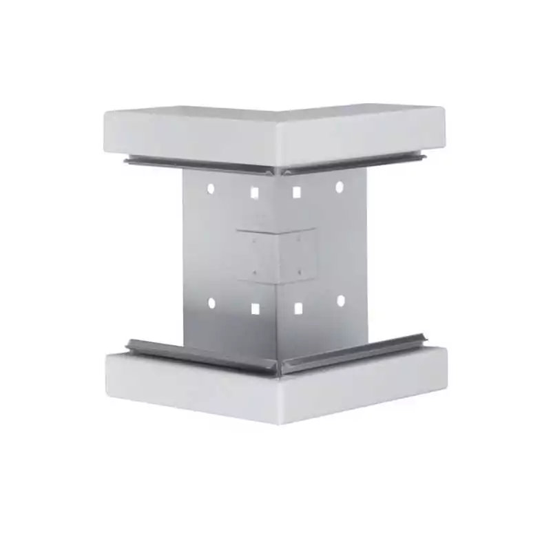 Colt exterior din profil de baza BRS 68x170mm cu capac 120mm tabla otel gri deschis - SKU:  BRS651703B7035