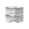Colt interior din profil de baza BRS 100x210mm cu capac 2x80mm tabla de otel alb - SKU: BRS1002104D9016