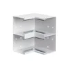 Colt interior din profil de baza BRS 100x210mm OT 2x80mm din tabla de otel alb - SKU: BRS1002104D9010