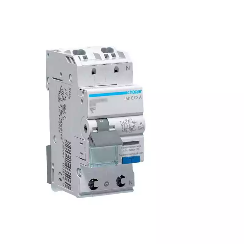 Disjunctor diferential 1P+N 127V 6kA Curba C 16A 30mA Typ A QuickConnect - SKU:  ADS967D