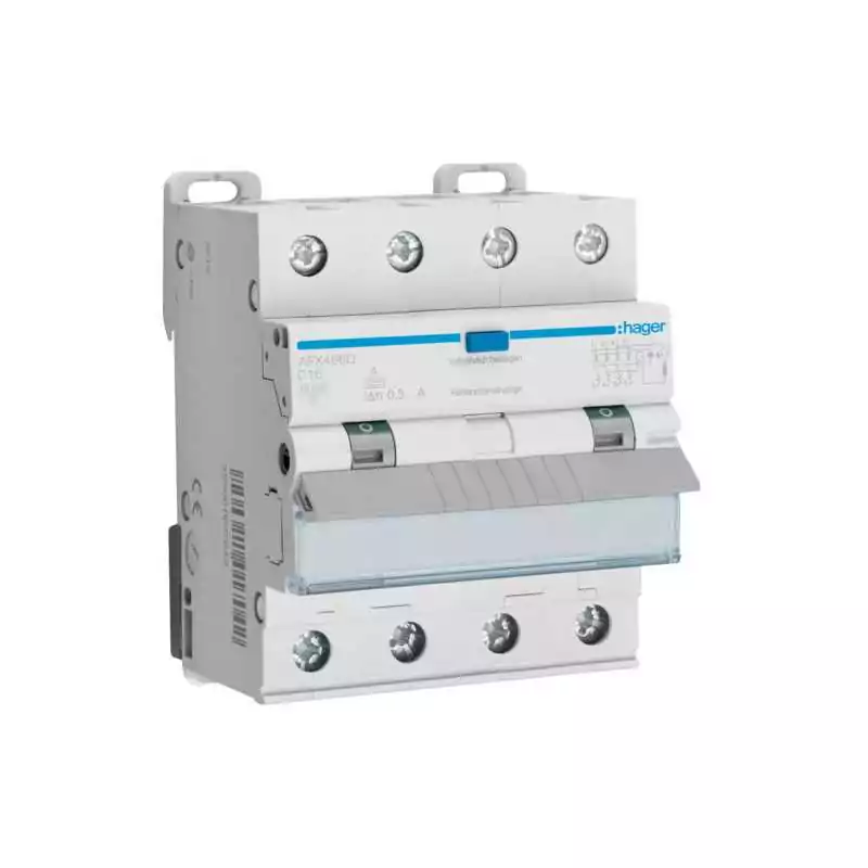 Disjunctor diferential 4 Poli 10kA Curba C 16A 300mA Tip A - SKU:  AFX466D