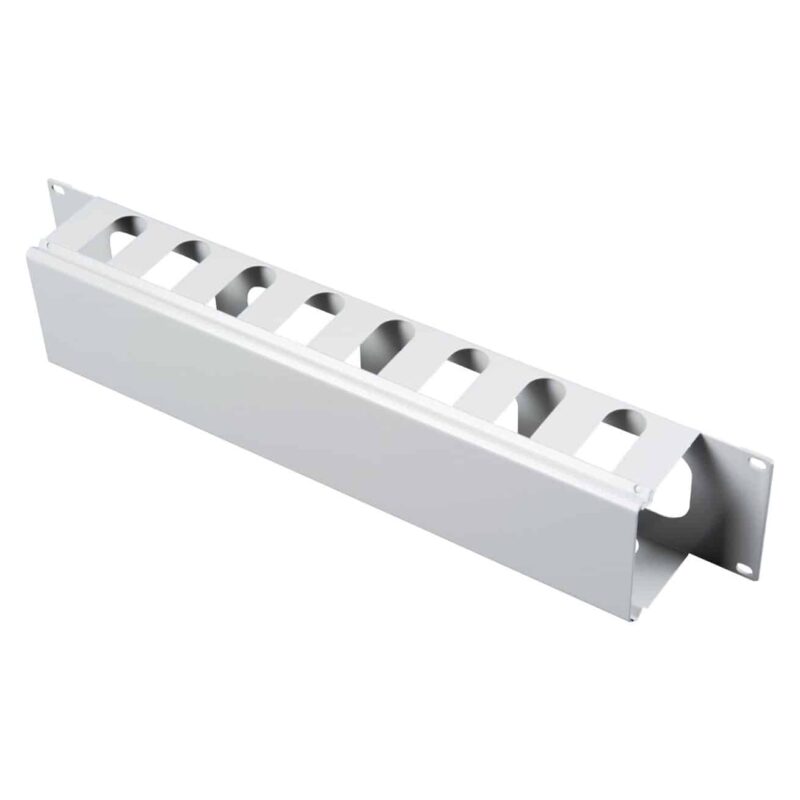 Organizator pentru dulap Rack, orizontal, 19", 2U, cu canal de cablu, capac turnat - SKU:  DTBS2CHS