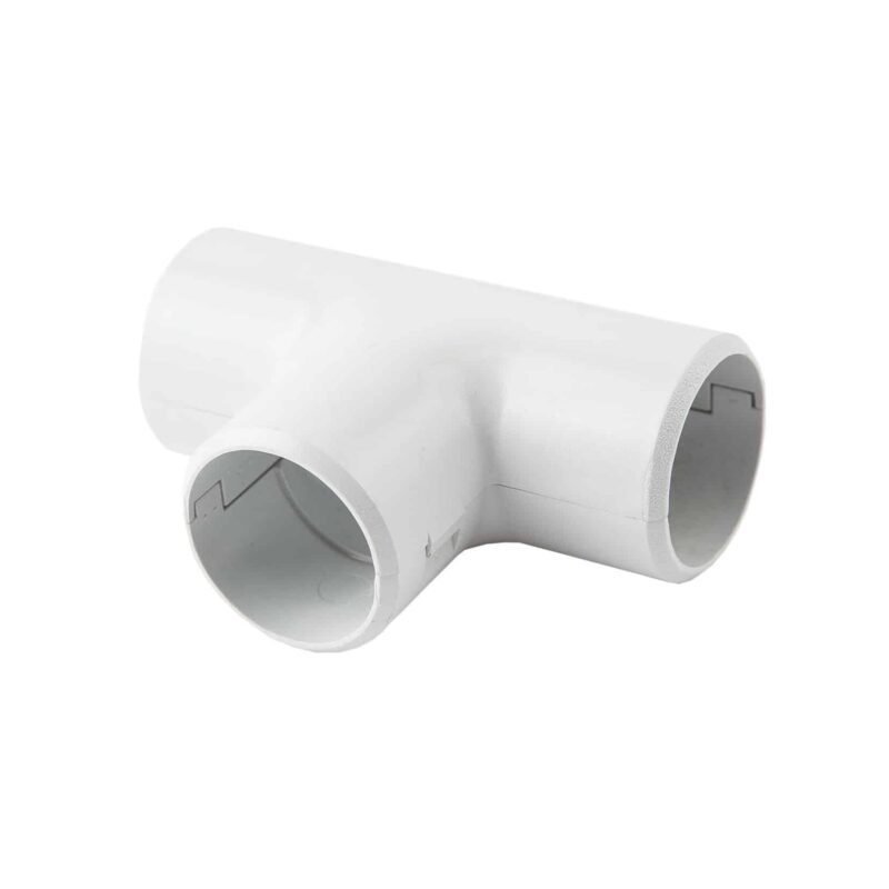 Derivatie T tub PVC demontabila, 16mm, gri - SKU:  DX40216