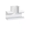 Element T din profil de baza BRS 100x130mm capac 80mm tabla de otel alb uzat - SKU:  BRS10013089016