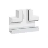 Element T din profil de baza BRS 100x170mm capac 80mm tabla otel alb - SKU:  BRS10017089016