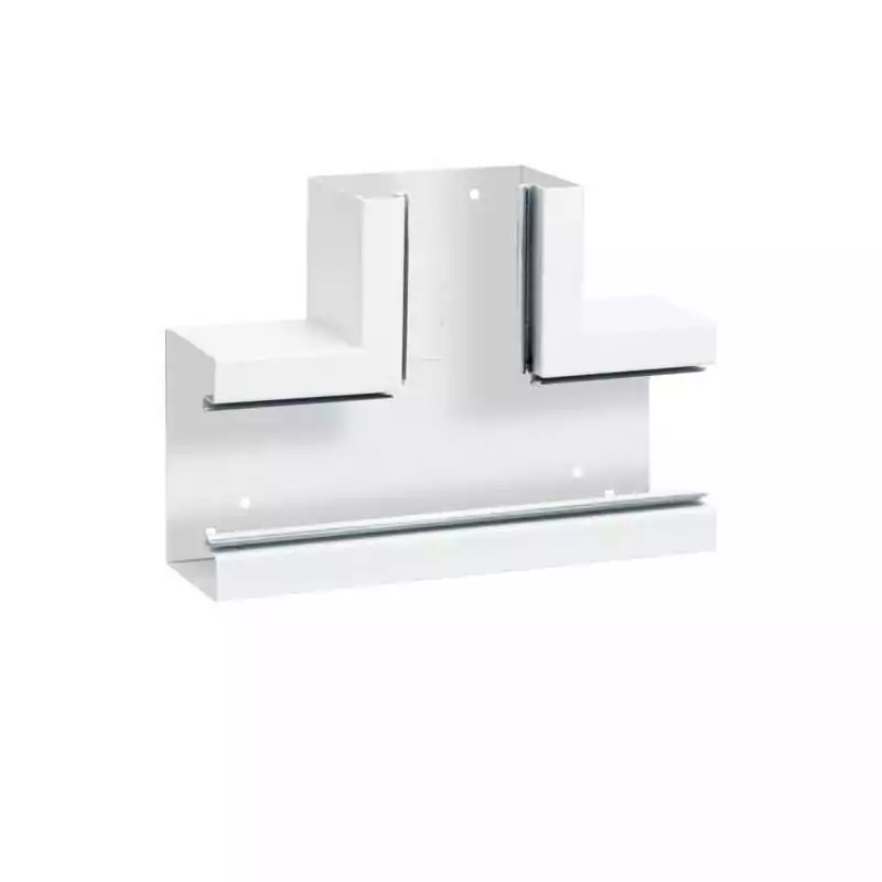 Element T din profil de baza BRS 83x130mm capac 80mm tabla otel alb - SKU:  BRS8513089016