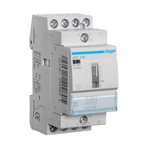 Releu de comanda Hager 24VAC 16A 2NO+2NC - SKU:  ERD418