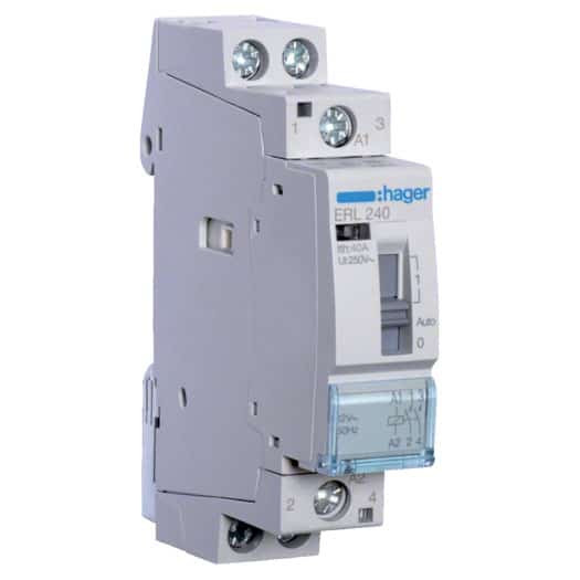 Releu de comanda Override Contactor 40A, 2NO, 12VAC - SKU:  ERL240