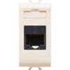 Priza modulara internet UTP RJ45 Cat.5E, incastrata, 1 metru, culoare ivorie - SKU:  GW11421