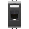 Priza modulara UTP RJ45 Cat.5e Gewiss negru 1M Chorus - SKU:  GW12421