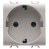 Priza modulara germana 2P+E, 16A, bej satinat, 2 module - SKU:  GW13241