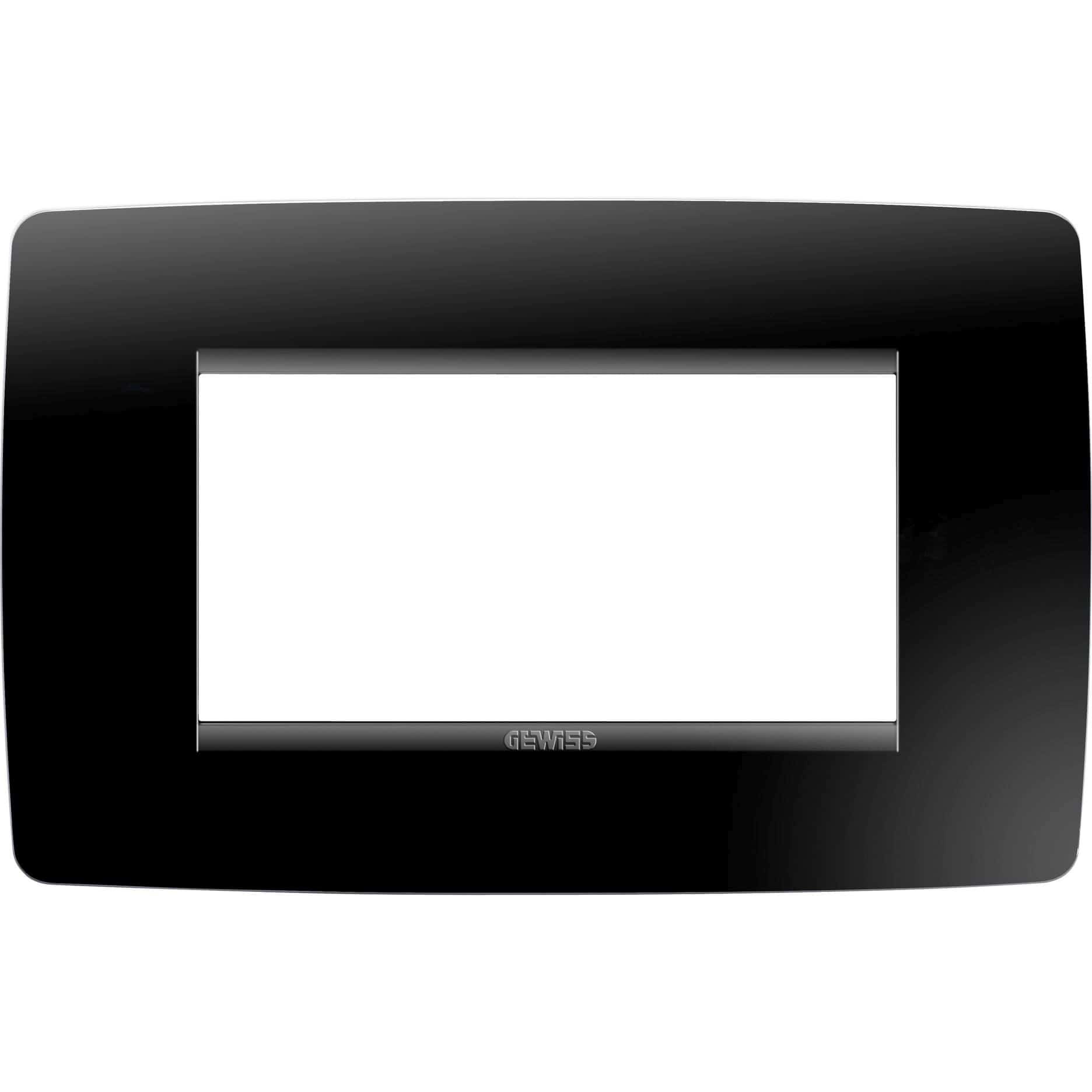Rama decorativa aparataj modular Gewiss elipsa 4M negru Chorus One - SKU: GW16104TN