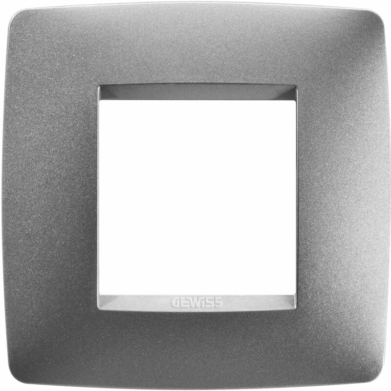 Rama decorativa aparataj unitar Gewiss, universala, 2 posturi, gri titan - SKU:  GW16122VT
