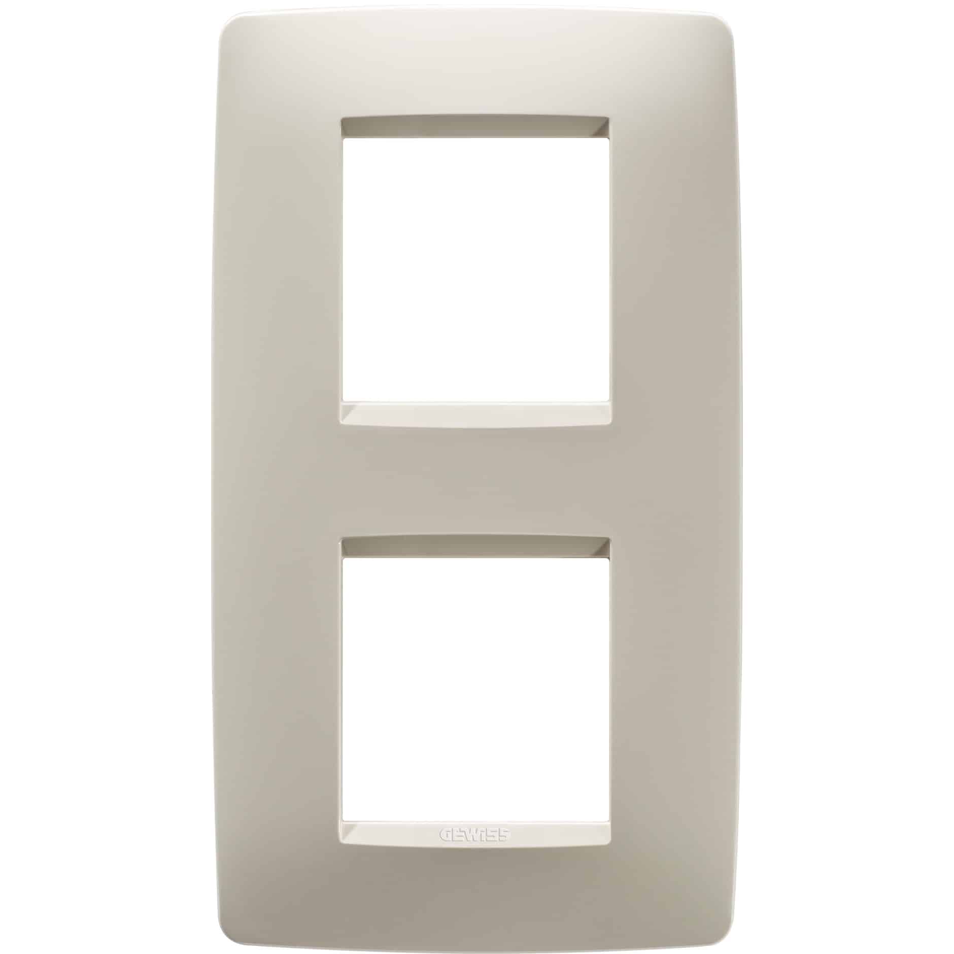 Rama decorativa aparataj unitar Gewiss verticala, 4 posturi, fildes, Chorus One International - SKU: GW16124TI