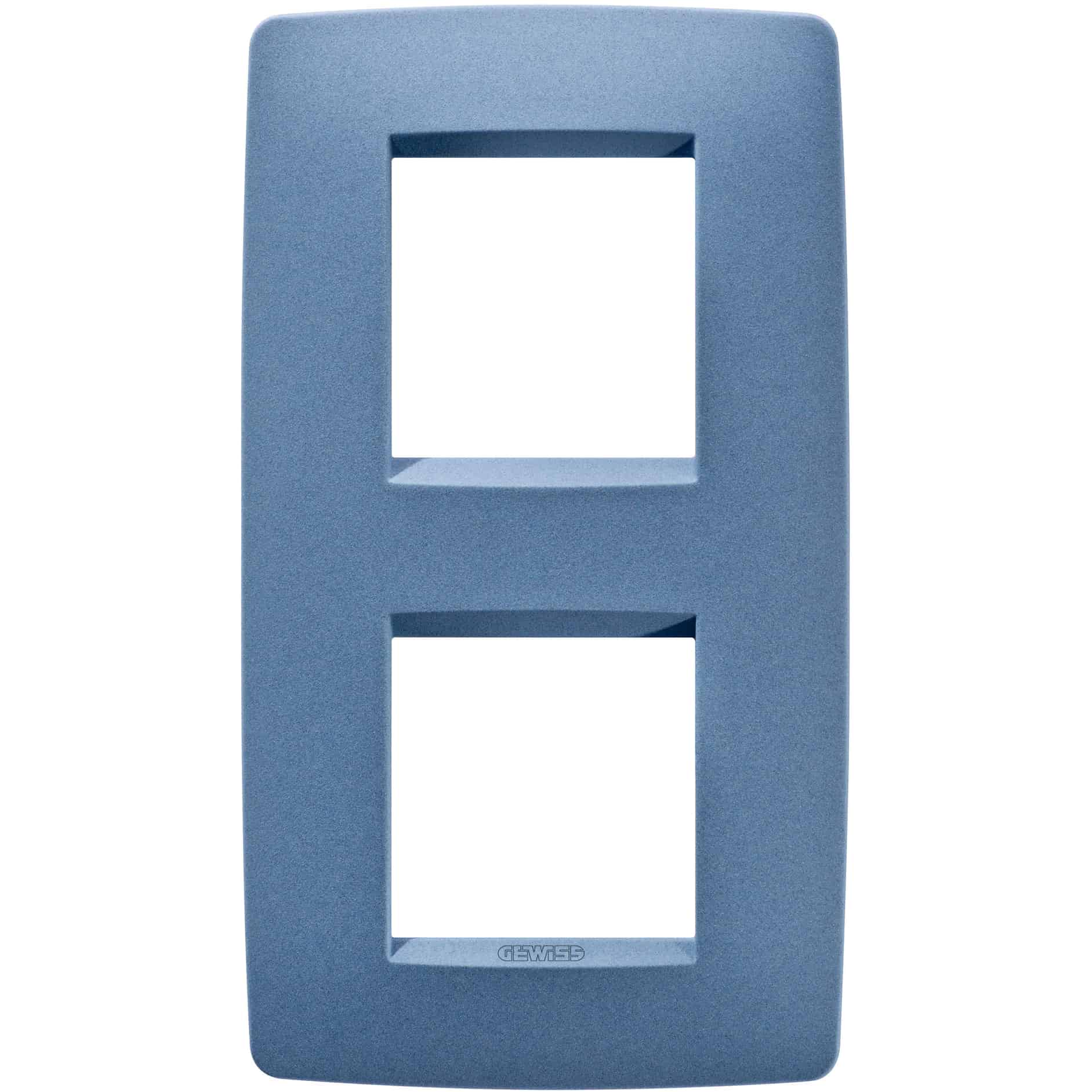 Rama decorativa aparataj unitar Gewiss verticala 4 posturi albastru - SKU: GW16124VB