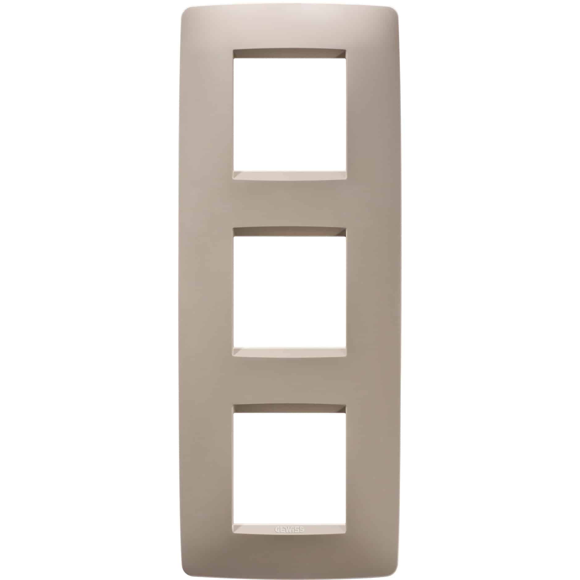 Rama decorativa aparataj unitar Gewiss, verticala, 6 posturi, bej - SKU: GW16127TC