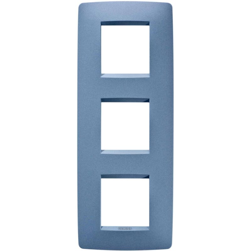Rama decorativa aparataj unitar Gewiss, verticala, 6 posturi, albastru - SKU:  GW16127VB