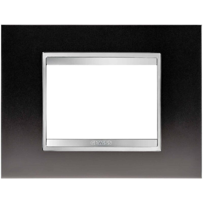 Rama decorativa aparataj modular Gewiss rectangulara 3M gri Chorus Lux - SKU:  GW16203ML