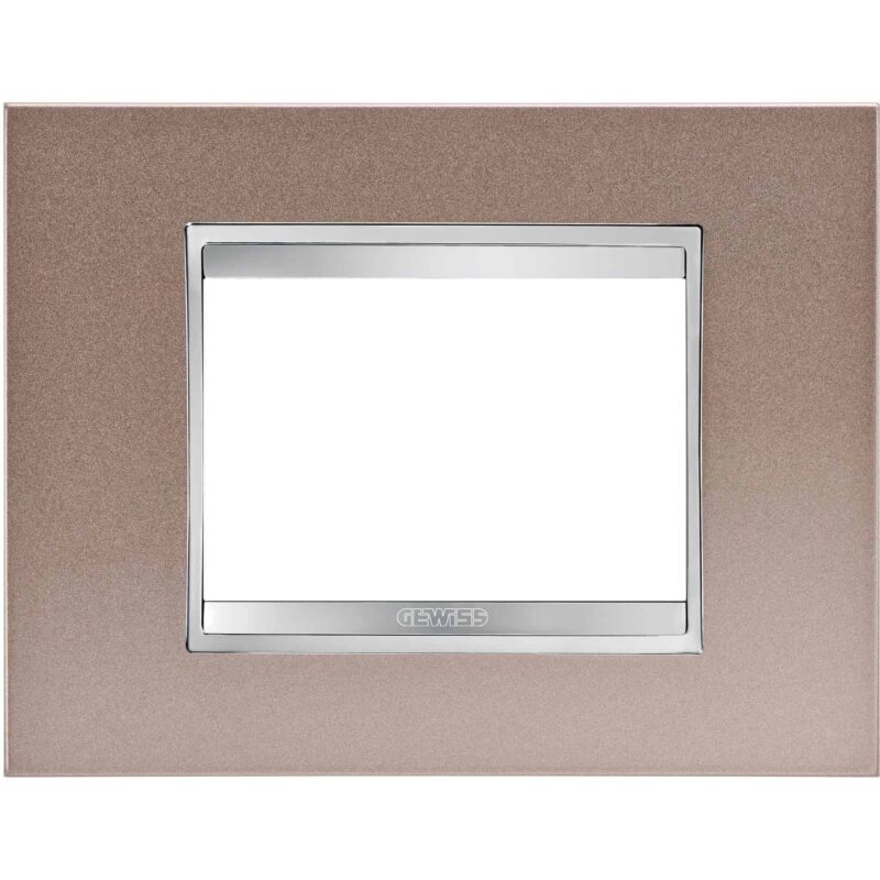 Rama decorativa aparataj modular Gewiss rectangulara 3M bronz Chorus Lux - SKU:  GW16203MP