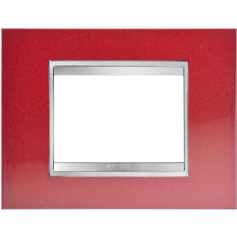 Rama decorativa modulara Gewiss rectangulara 3M rosu Chorus Lux - SKU:  GW16203MR