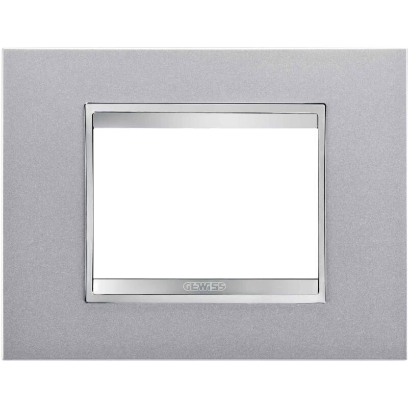 Rama decorativa modulara rectangulara Gewiss, 3 module, titaniu - SKU:  GW16203VT
