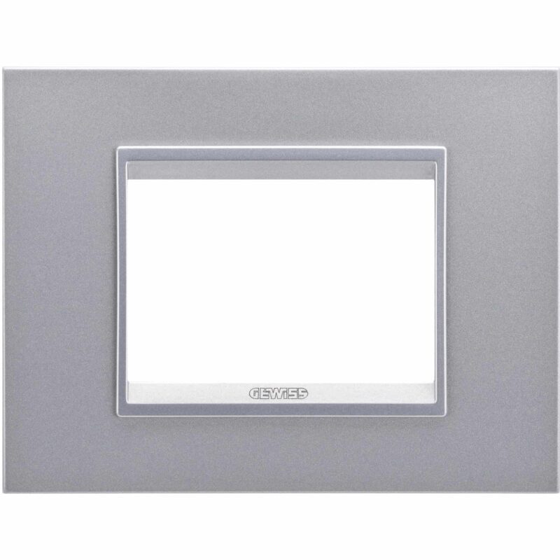 Rama decorativa aparataj modular Gewiss rectangulara 3M titaniu Chorus Lux - SKU:  GW16203XT