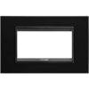 Rama decorativa aparataj modular Gewiss rectangulara 4M negru Chorus Lux - SKU:  GW16204XN