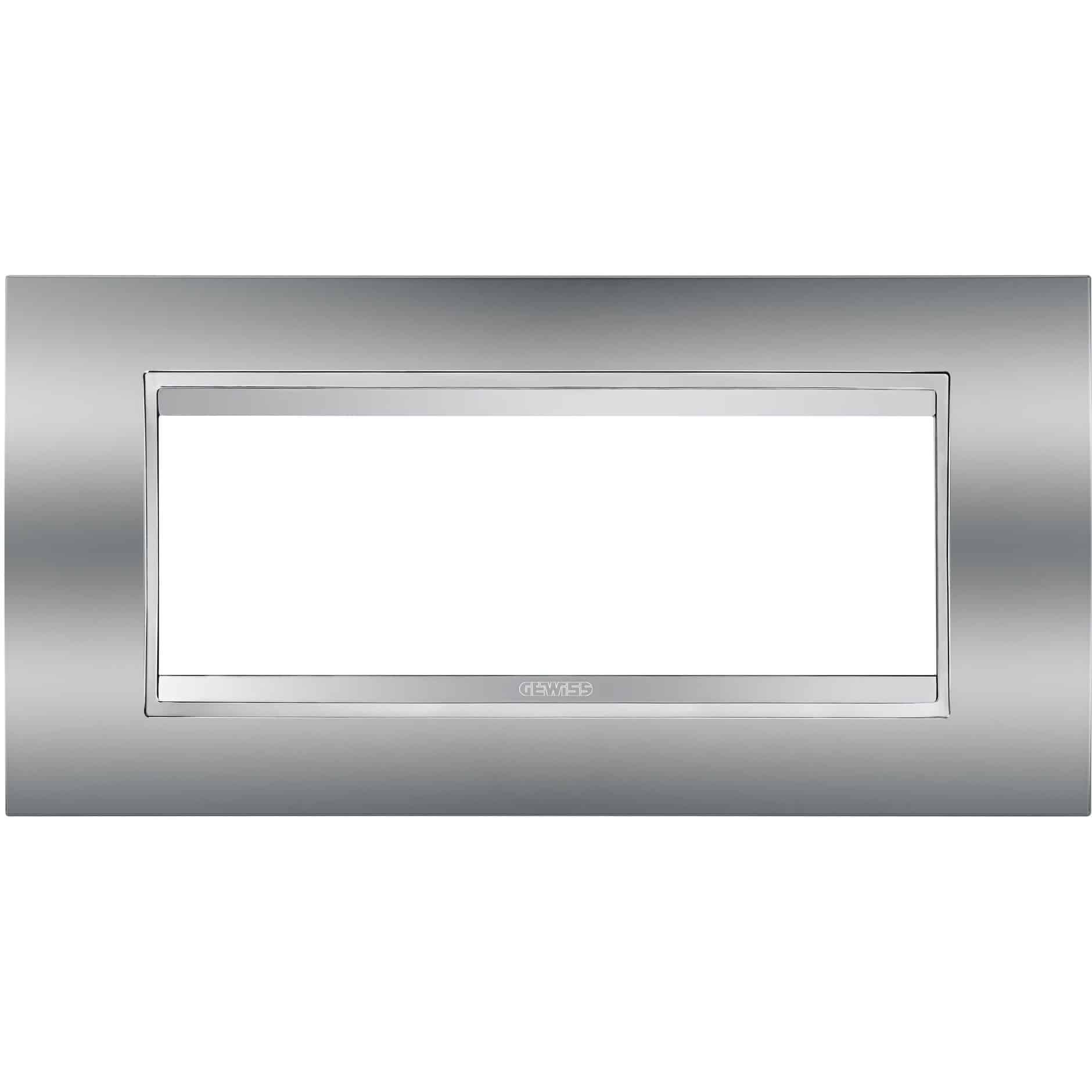Rama decorativa aparataj modular Gewiss rectangulara 6 module crom Chorus Lux - SKU: GW16206MC